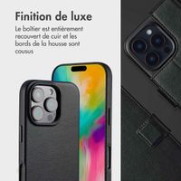 Accezz Étui de télephone portefeuille en cuir 2-en-1 avec MagSafe Apple iPhone 16 Pro Max - Onyx Black