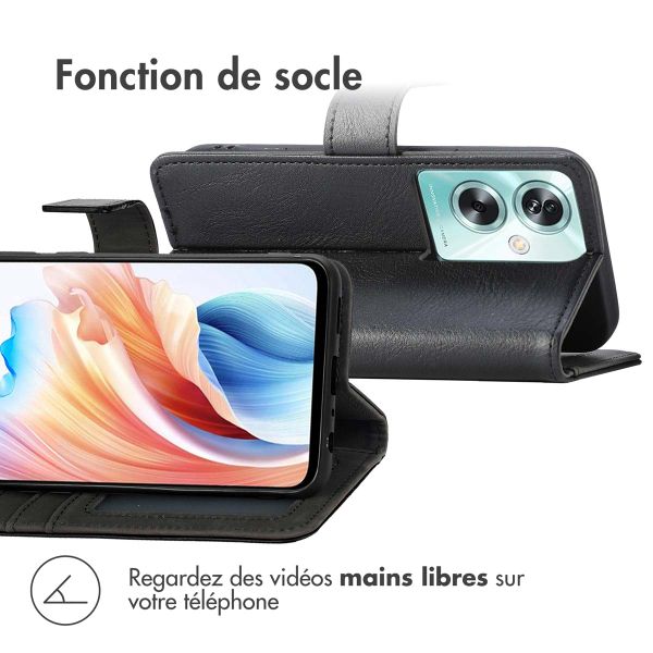 imoshion Étui de télephone portefeuille de luxe Oppo A79 - Noir