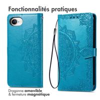 imoshion Etui de télephone Mandala Apple iPhone 17e / 16e - Turquoise