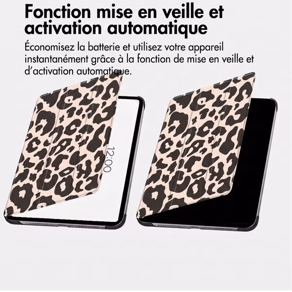 imoshion Coque tablette Design Trifold Apple iPad 11 (2025) 11 pouces A16 / iPad 10 (2022) 10.9 pouces - Leopard