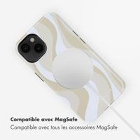 Selencia Coque arrière Vivid avec MagSafe Apple iPhone 14 - Desert Waves Beige