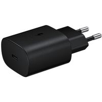 Samsung Câble USB-C vers USB-C d'origine - 1,8 mètre - 25 watts + adaptateur de recharge rapide USB-C d'origine - 25 watts - Noir