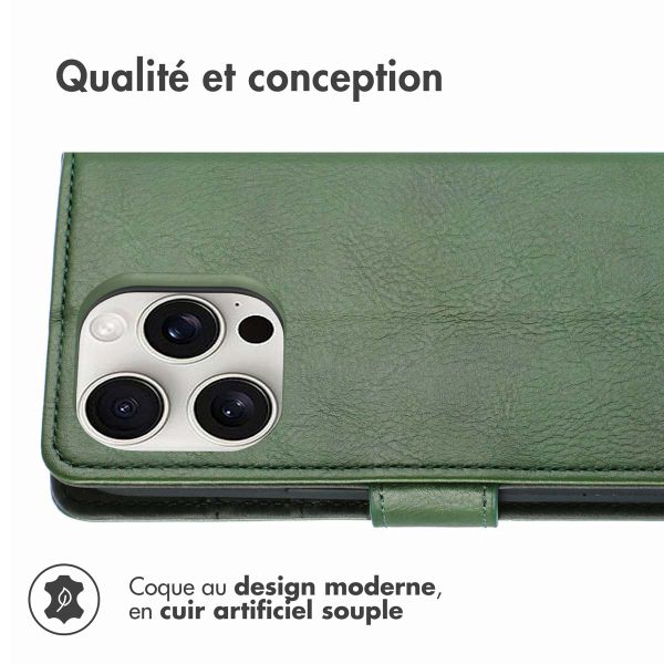 imoshion Étui de télephone portefeuille de luxe Apple iPhone 16 Pro - Vert
