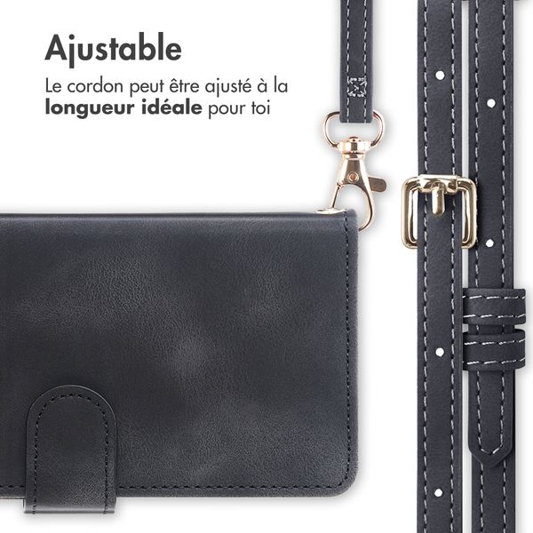 imoshion Etui de télephone portefeuille avec cordon Motorola Edge 70 - Noir