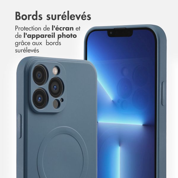 imoshion Coque Couleur avec MagSafe Apple iPhone 13 Pro Max - Bleu foncé