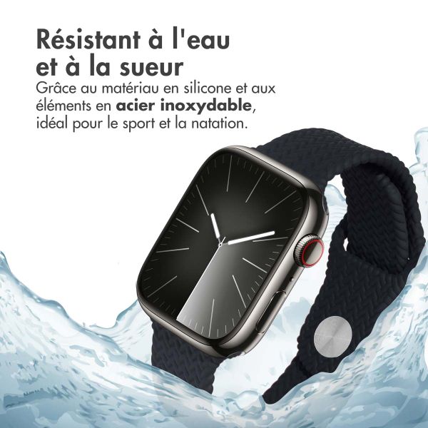 imoshion Bracelet tressé en silicone Apple Watch | 44/45/46/49 mm - Noir
