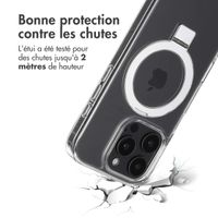 Accezz Coque Ring Stand avec MagSafe Apple iPhone 16 Pro - Transparent