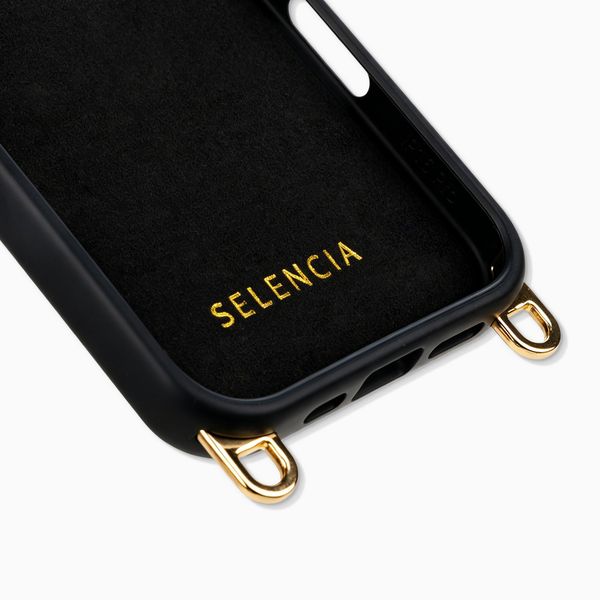 Selencia Coque arrière Rivièra avec MagSafe avec crochets amovibles Apple iPhone 16 Pro Max - Velvet Black