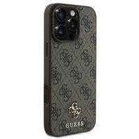Guess Coque 4G Metal Logo MagSafe Apple iPhone 16 Pro - Marron