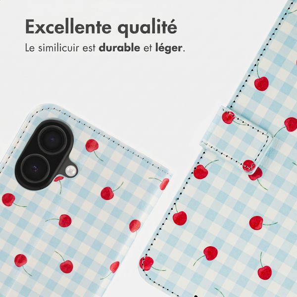 imoshion Étui de télephone portefeuille Design Apple iPhone 17 - Cherry Check