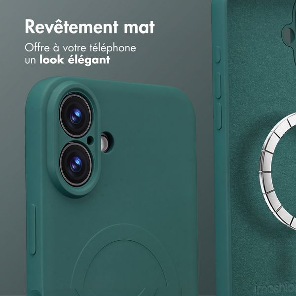imoshion Coque Couleur avec MagSafe Apple iPhone 16 Plus - Vert foncé