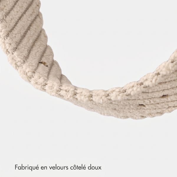 imoshion Bracelet en velours côtelé Apple Watch | 38/40/41/42 mm - Beige