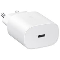 Samsung Lot de charge | USB-C vers USB-C - 1 mètre - 25 Watt - Blanc + Original l'Adapteur de charge radpide USB-C emballage d'usine - 25 Watt - Blanc