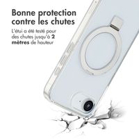 Accezz Coque Ring Stand avec MagSafe Apple iPhone 17e / 16e - Transparent