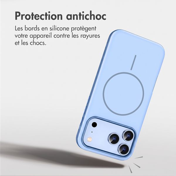 imoshion Coque arrière Color avec Thin MagSafe Ring Apple iPhone 18 Pro Max / 17 Pro Max - Bleu clair