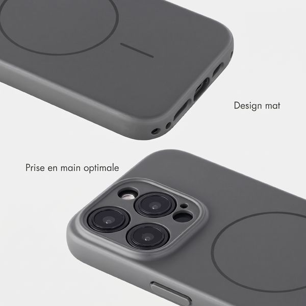 Accezz Coque Grip avec MagSafe Apple iPhone 15 Pro - Gris