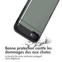 imoshion Coque arrière avec porte-cartes Apple iPhone SE (2022 / 2020) / 8 / 7 - Vert foncé