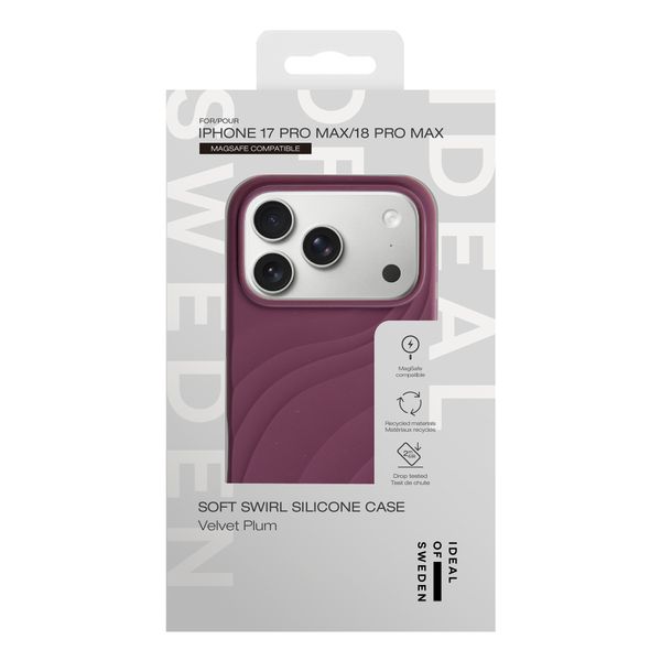 iDeal of Sweden Coque Soft Swirl Silicone MagSafe Apple iPhone 17 Pro Max - Velvet Plum