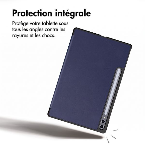 imoshion Coque tablette Trifold Samsung Galaxy Tab S9 11.0 pouces / S10 Lite / S10 FE / S9 FE 10.9 pouces - Bleu foncé
