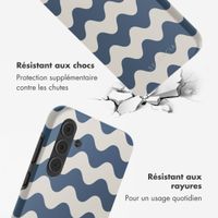 Selencia Coque arrière Vivid Samsung Galaxy A55 - Wave Vibes Classic Blue