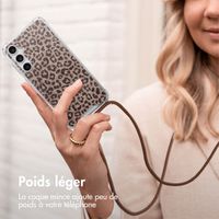 imoshion Coque Design avec cordon Samsung Galaxy A55 - Leopard Mood