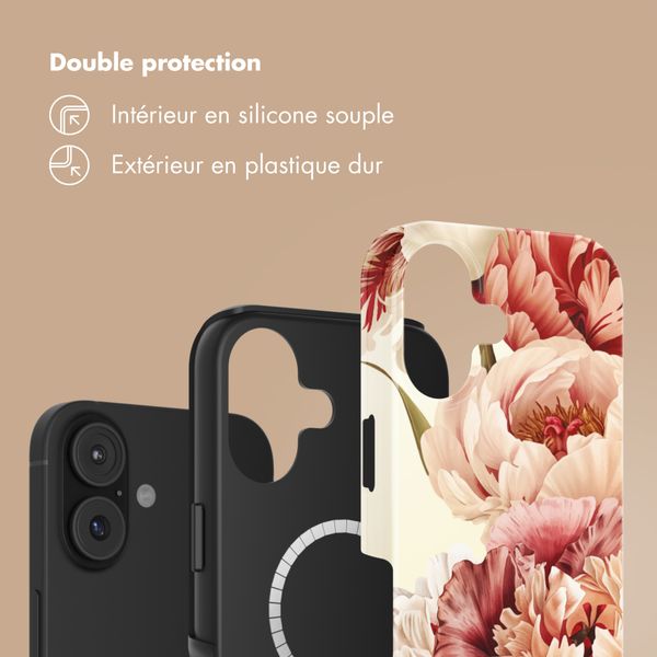 Selencia Coque arrière Vivid avec MagSafe Apple iPhone 17 - Vintage Peony