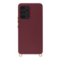 Selencia Coque arrière Rivièra avec MagSafe avec crochets amovibles Samsung Galaxy A53 - Bold Burgundy