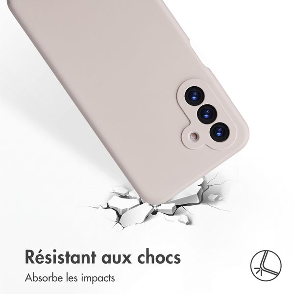 Accezz Coque Liquid Silicone Samsung Galaxy A18 (4G) - Stone