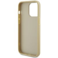 Guess Coque 4G Metal Logo Glitter Apple iPhone 15 Pro Max - Doré