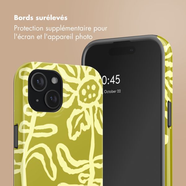 Selencia Coque arrière Vivid avec MagSafe Apple iPhone 15 - Chalky Bloom