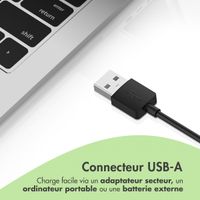 imoshion Station de charge Garmin Watch | Câble de chargement USB-A - 1 metre - Noir