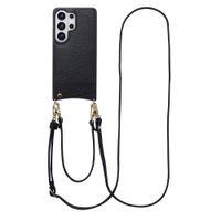 Selencia Coque de télephone Nova avec cordon et porte-cartes Samsung Galaxy S26 Ultra - Noir