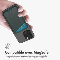 Accezz Porte-cartes en cuir - Compatible avec MagSafe et Qi2 - Cedar Green