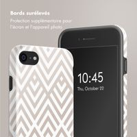 Selencia Coque arrière Vivid Apple iPhone SE (2022 / 2020) / 8 / 7 - Beige Zigzag