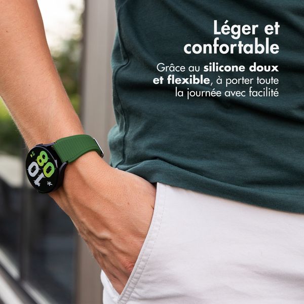imoshion Bracelet en silicone souple Samsung Galaxy Watch 7 40/44 mm - Vert foncé