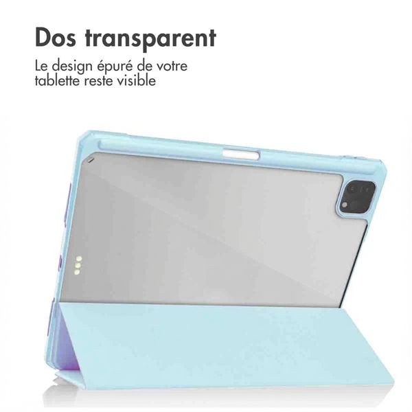 imoshion Coque tablette rigide Trifold Apple iPad Pro 12.9 (2018/2020/2021/2022) - Bleu clair