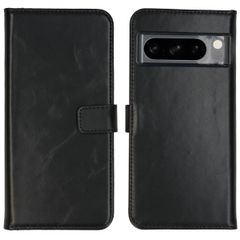 Selencia Étui portefeuille en cuir véritable Google Pixel 8 Pro - Noir