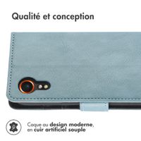 imoshion Étui de télephone portefeuille de luxe Samsung Galaxy Xcover 7 - Bleu clair