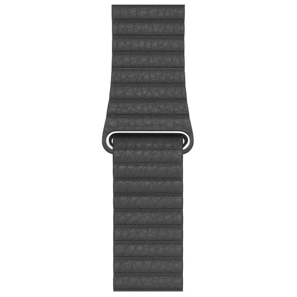 Apple Bracelet Leather Loop Apple Watch | 44/45/46/49 mm - Taille L - Noir