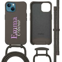 Coque Color MagSafe avec cordon amovible et photo et/ou texte personnalisés Apple iPhone 13 - Nom
