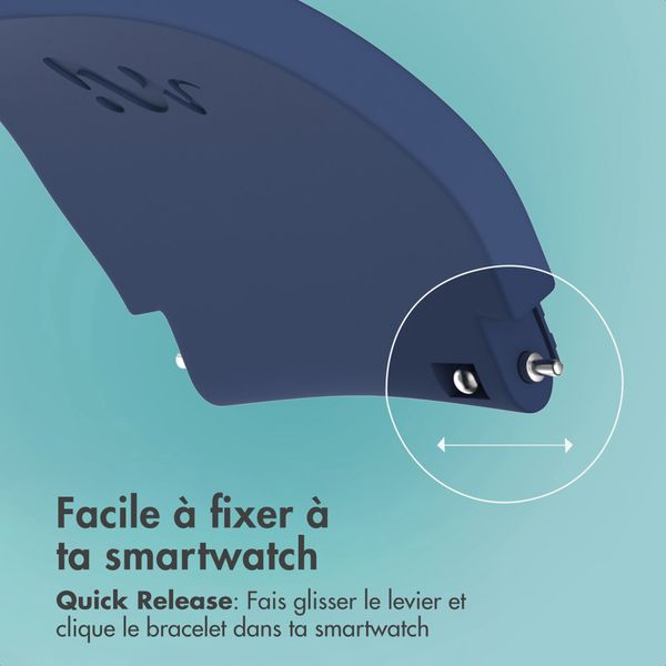 imoshion Bracelet en silicone flexible  - Connexion universelle 22 mm - Bleu foncé