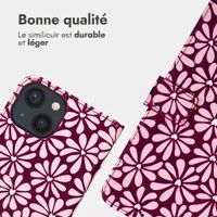 imoshion Étui de télephone portefeuille Design Apple iPhone 15 - Bloom Love Blush