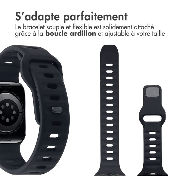 imoshion Bracelet Active Sport en silicone Apple Watch | 44/45/46/49 mm - Noir