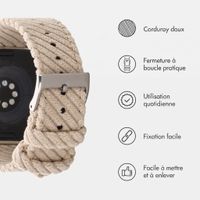 imoshion Bracelet en velours côtelé Apple Watch | 38/40/41/42 mm - Beige