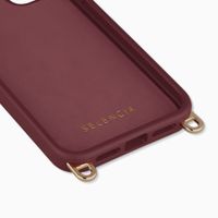 Selencia Coque arrière Rivièra avec MagSafe avec crochets amovibles Apple iPhone 11 - Bold Burgundy