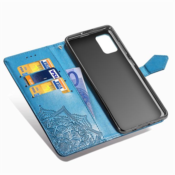 Etui de télephone portefeuille Mandala Samsung Galaxy A51 - Turquoise