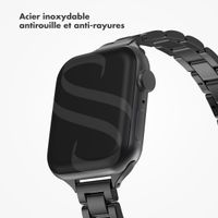 Selencia Bracelet à maillons fin en acier Apple Watch | 38/40/41/42 mm - Noir