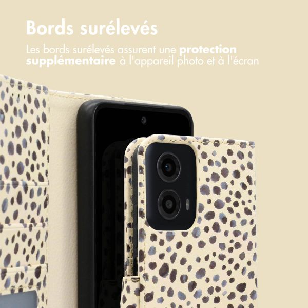 imoshion Étui de télephone portefeuille Design Motorola Moto G34 - Black And White Dots