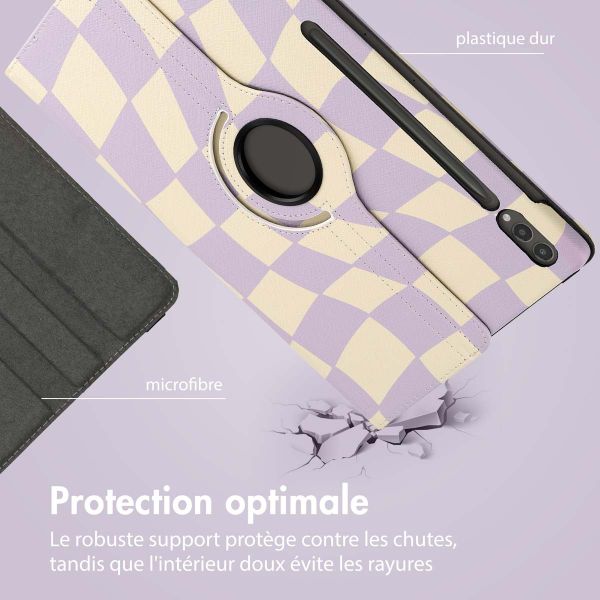 imoshion Coque Design rotatif à 360° Samsung Galaxy Tab S10 Ultra / Tab S9 Ultra - Dancing Cubes