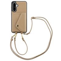 Selencia Coque de télephone Sera avec cordon et porte-cartes enveloppe Samsung Galaxy A36 / A56 - Taupe